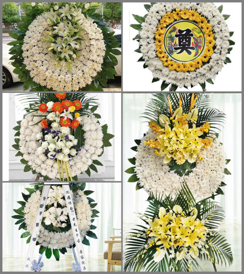 安徽安庆市潜山县痘姆乡孙塝村花圈速递